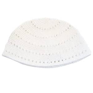 Frik Kippah 24cm- Holes - White