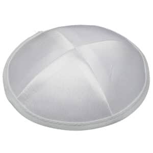 White Terylene Kippah 15 cm
