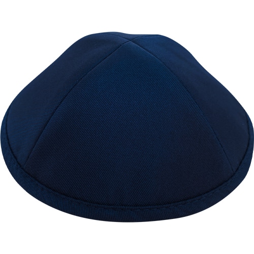 Elegant Black Kippah Size 2 17.5 cm - Dark Blue