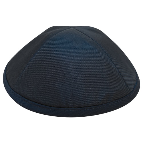 Elegant Dark Blue Kippah Size 2 17.5 cm