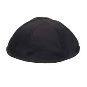 Black Terylene Kippah 25cm- #8, Six Parts