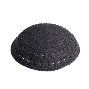 Knitted Kippah 15 cm- Black
