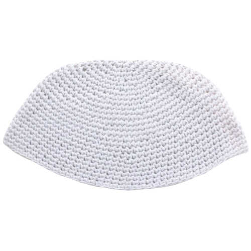 Fabric Frik Kippah 21 cm- Sheer White