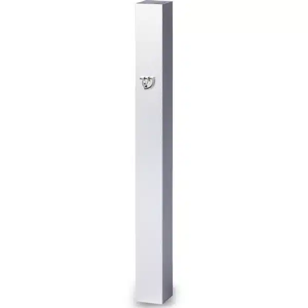 Aluminum Mezuzah 15 Cm-with Metal Shin - Silver