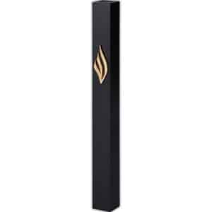 Aluminum Mezuzah 15 cm-with Metal Shin - Matt Black