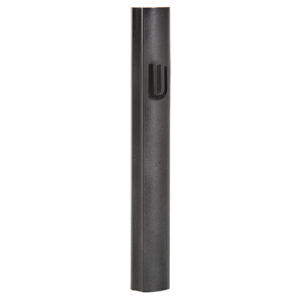 Black Aluminum Mezuzah 12cm, Black Printed Shin