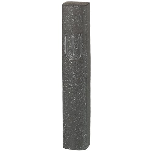 Polymer "Concrete" Mezuzah 12 cm, Dotted Black