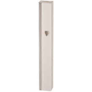 Aluminum Mezuzah 12 cm- Silver with Metal Shin & Silver Stripe - Matte