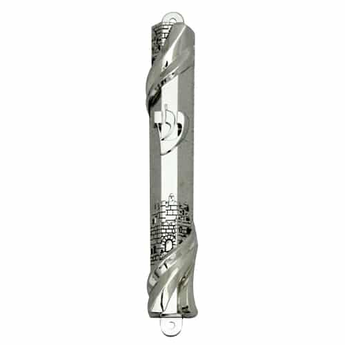 Nickel Mezuzah 12 cm