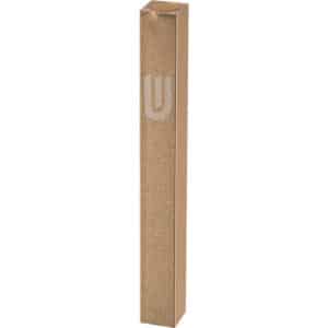 Aluminum Mezuzah 12 cm - Matte Gold, Printed "Shin"