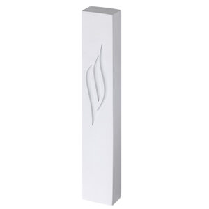 Polymer "Concrete" Mezuzah 20 cm, Stone - Like, White Color