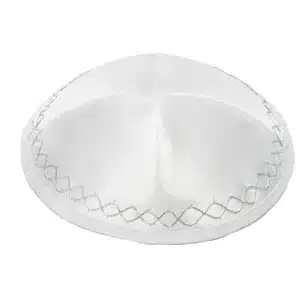 White Satin Kippah 16 cm