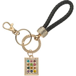 Metel Choshen Stones Keyholder with Stone Inlay - Gold