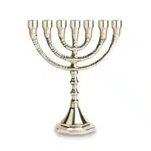 Aluminum 7 Branch Menorah 18*15 cm - Gold Finish