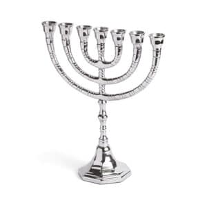 Menora Nickel Finish 24 cm