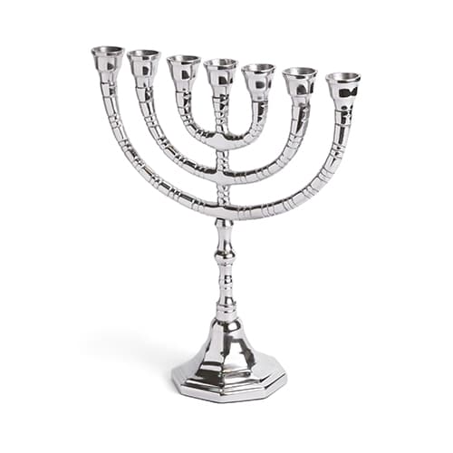 Menora Nickel Finish 24 cm