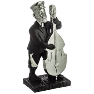 Polymer Kleizmer Playing Cello 17 cm - Silver, Black