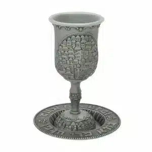 Pewter Kiddush Cup 16 Cm- With Stem