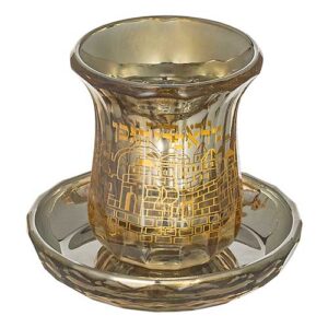 Crystal Kiddush Cup Without Leg 9 cm Contain 100ml // 3.4oz