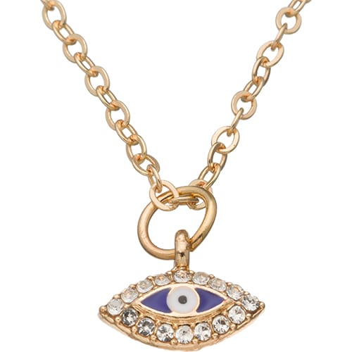 Metal Necklace- Golden 45 cm - with Stones