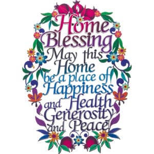 Metal Laser Cut English Home Blessing 16*11 cm