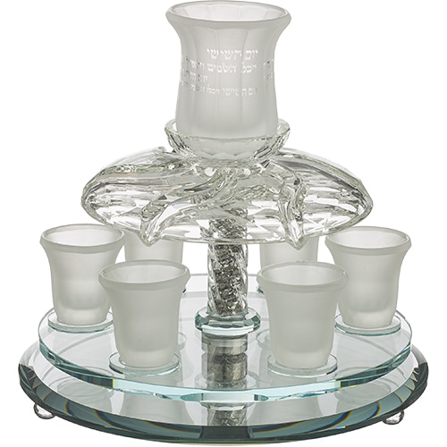 Crystal Wine Fountain 33*25 cm with 6 Small Cups