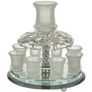Crystal Wine Fountain 33*25 cm with 8 Small Cups