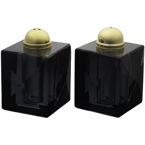 Crystal Salt & Pepper Set 7 cm - Black