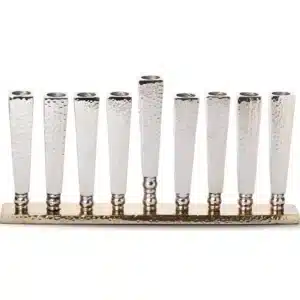 Aluminum Menorah 30*14 cm, Gold Colors