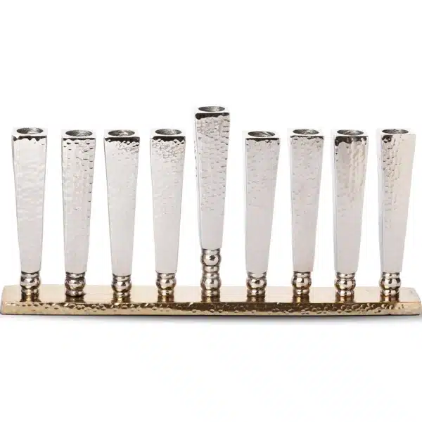 Aluminum Menorah 30*14 cm, Gold Colors