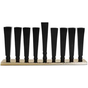 Aluminum Menorah 30*14 cm, Gold Colors