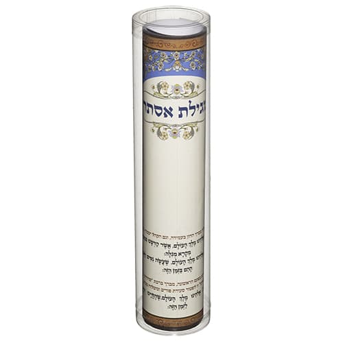Pvc Container with Book of Esther Scroll 21 cm