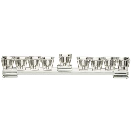 Elegant Crystal Menorah on a Base 27*7 cm