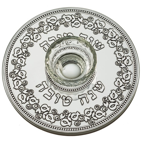 Glass Honey Dish 23*19 cm with Plaque