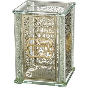 Crystal Tzedakah Box 13*9 cm with Plaque- Ornaments