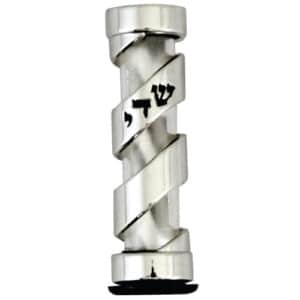 Nickel And Lucite Mezuzah For Car 6cm-