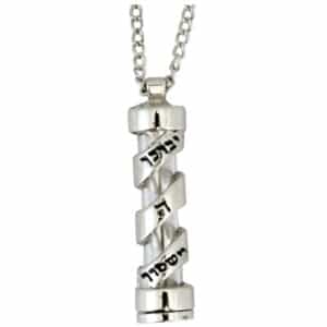 Rhodium Necklace "Blessings" 4cm Chain