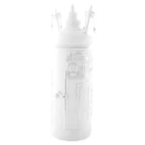 Plastic Torah Scroll 28cm- in Silver Jerusalem Theme -Sephardic
