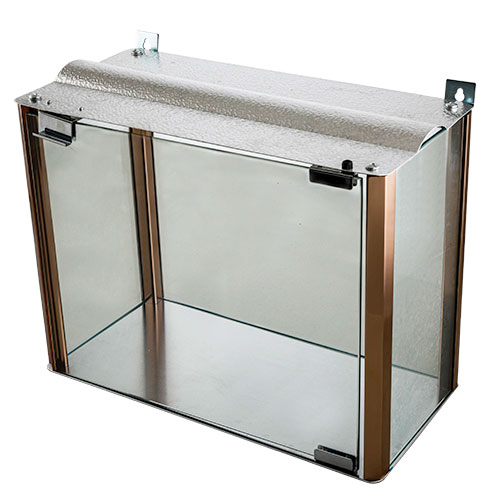 Aluminium and Glass Menorah Box 71x50x26 cm - Copper Profiles