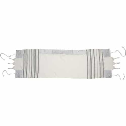 Fabric Scarf 30*105 cm - Silver Stripes