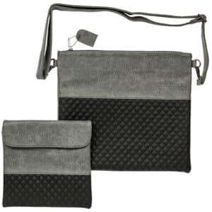 Leatherette Talit & Tefilin Set 38*31 cm - Dark Gray