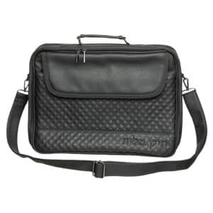 PU Leathere Fabric Talit 43*36 cm with Handle- Black