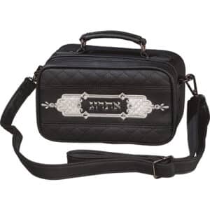 Leatherette Etrog Box 19*11 cm- Black