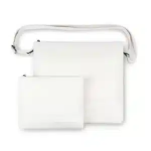 Leather Tallit & Tefillin Set 33x37 cm - White