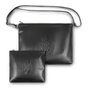 Leather Tallit & Tefillin Set 29x38 cm - Black