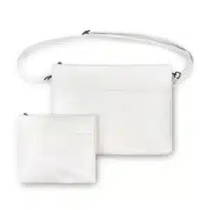 Leather Tallit & Tefillin Set 29x38 cm - White