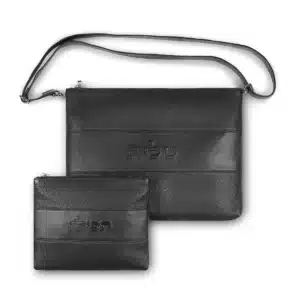 Leather Tallit & Tefillin Set 29x38 cm - Black