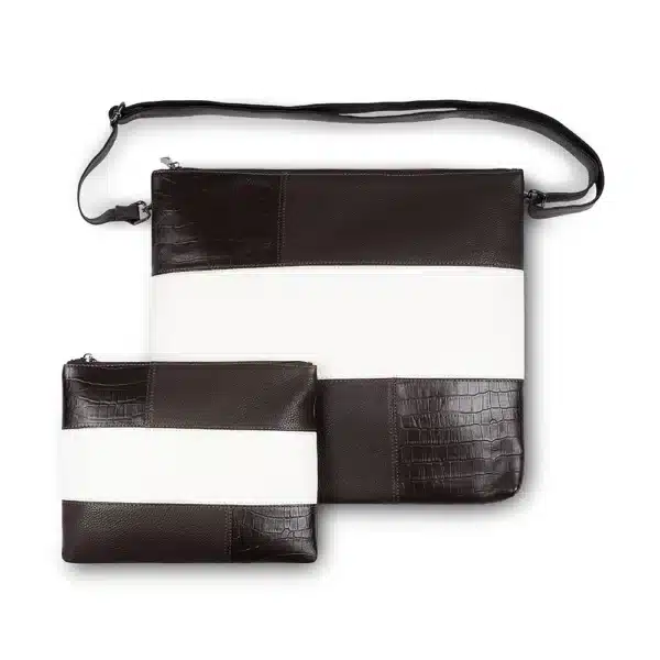 Leather Tallit & Tefillin Set 33x37 cm - Brown