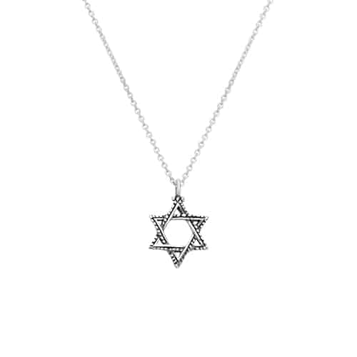 Necklace 952 Silver Plated- "Magen David"