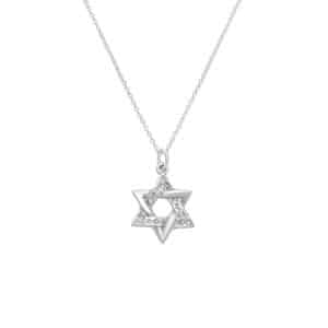 Necklace 952 Silver Plated- "Magen David"